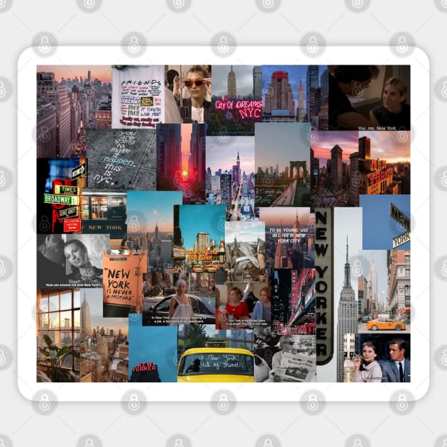 nyc aesthetic collage Sticker by morgananjos